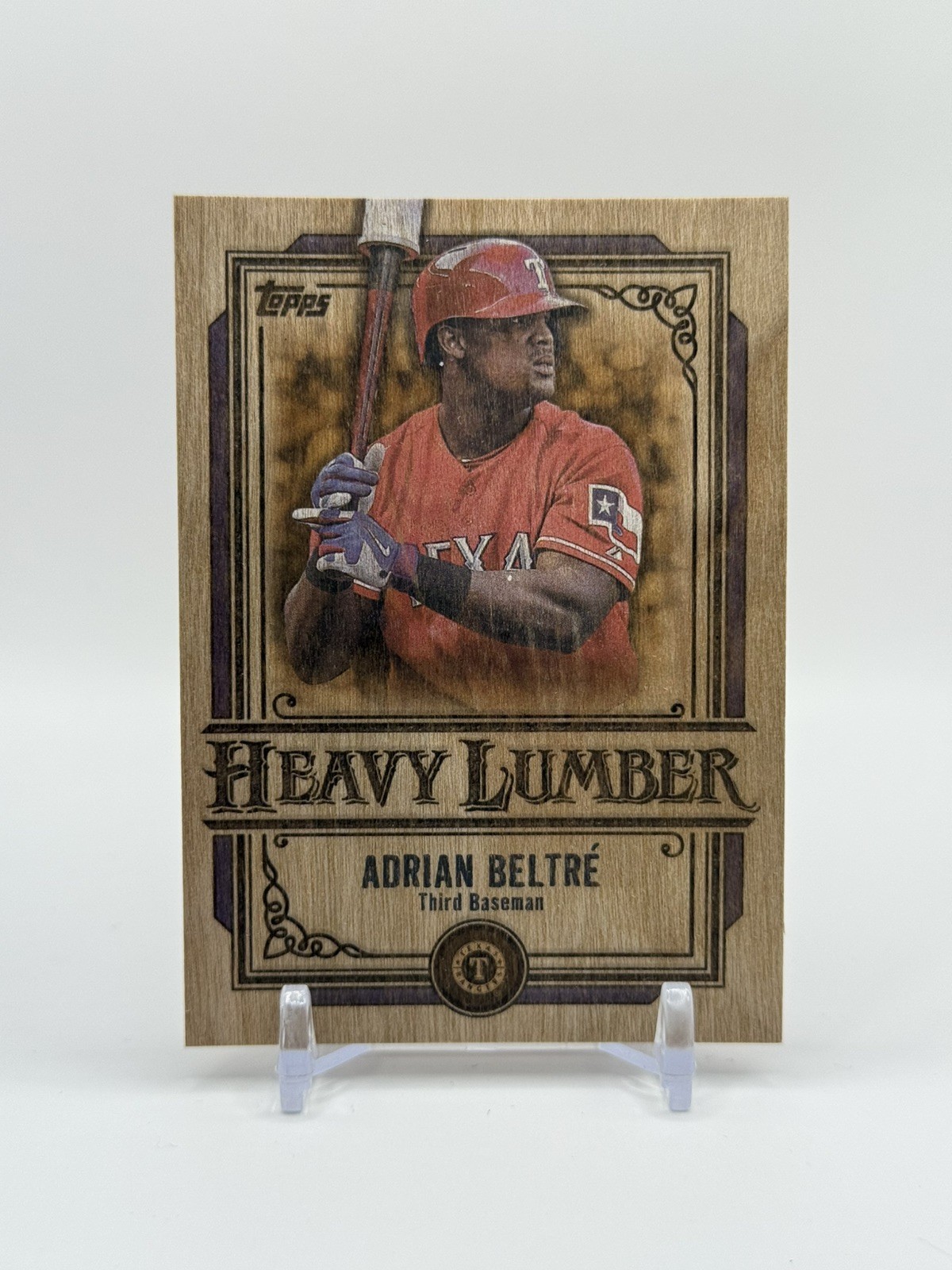 2025 Topps Update Series ADRIAN BELTRE Heavy Lumber Wood Card
