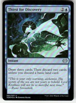 Thirst for Discovery 85 Foil UC Innistrad: Crimson Vow NM Magic: The Gathering
