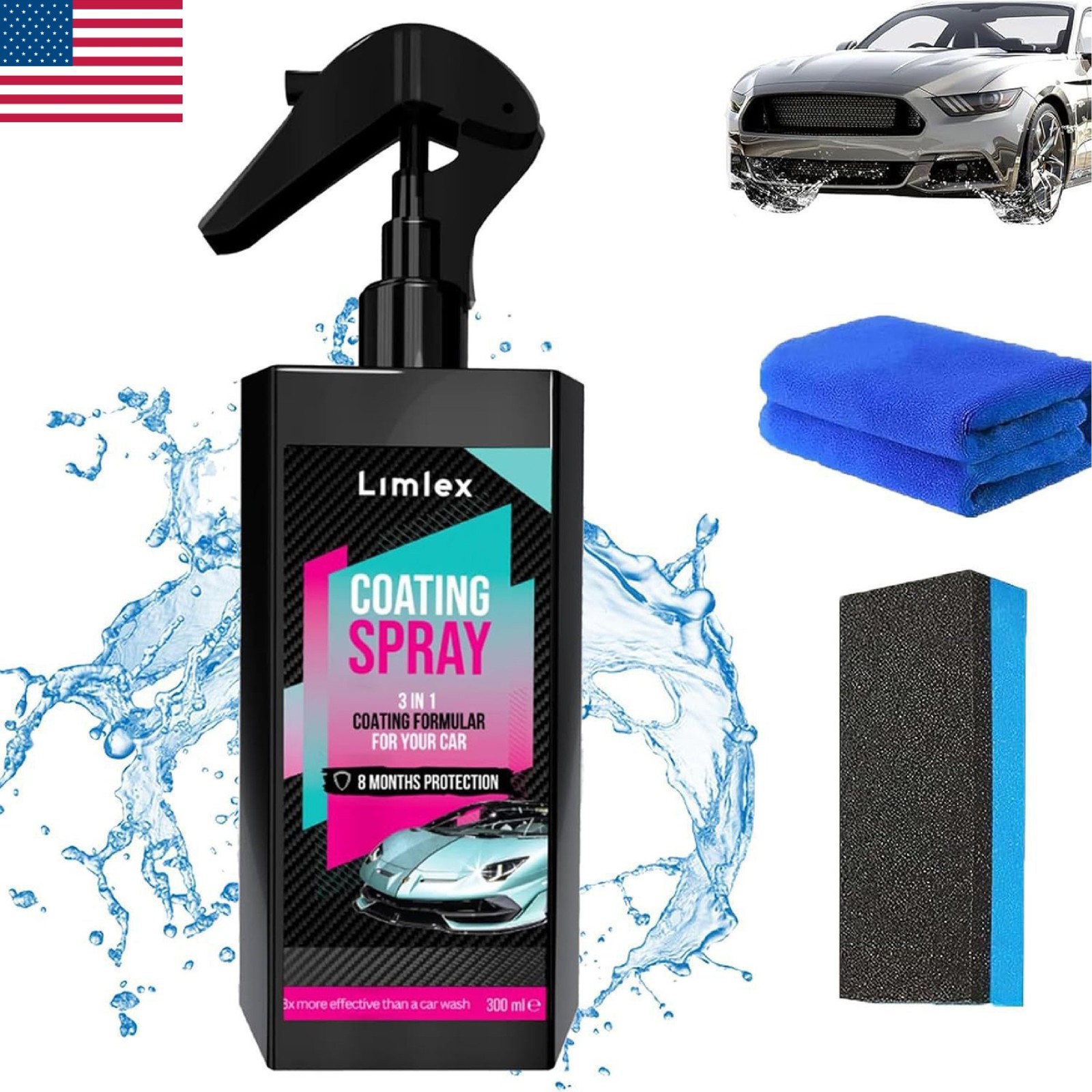 300ml Limlex Coating Spray Limlex Car Coating Spray Limlex Platinum Car Care Set