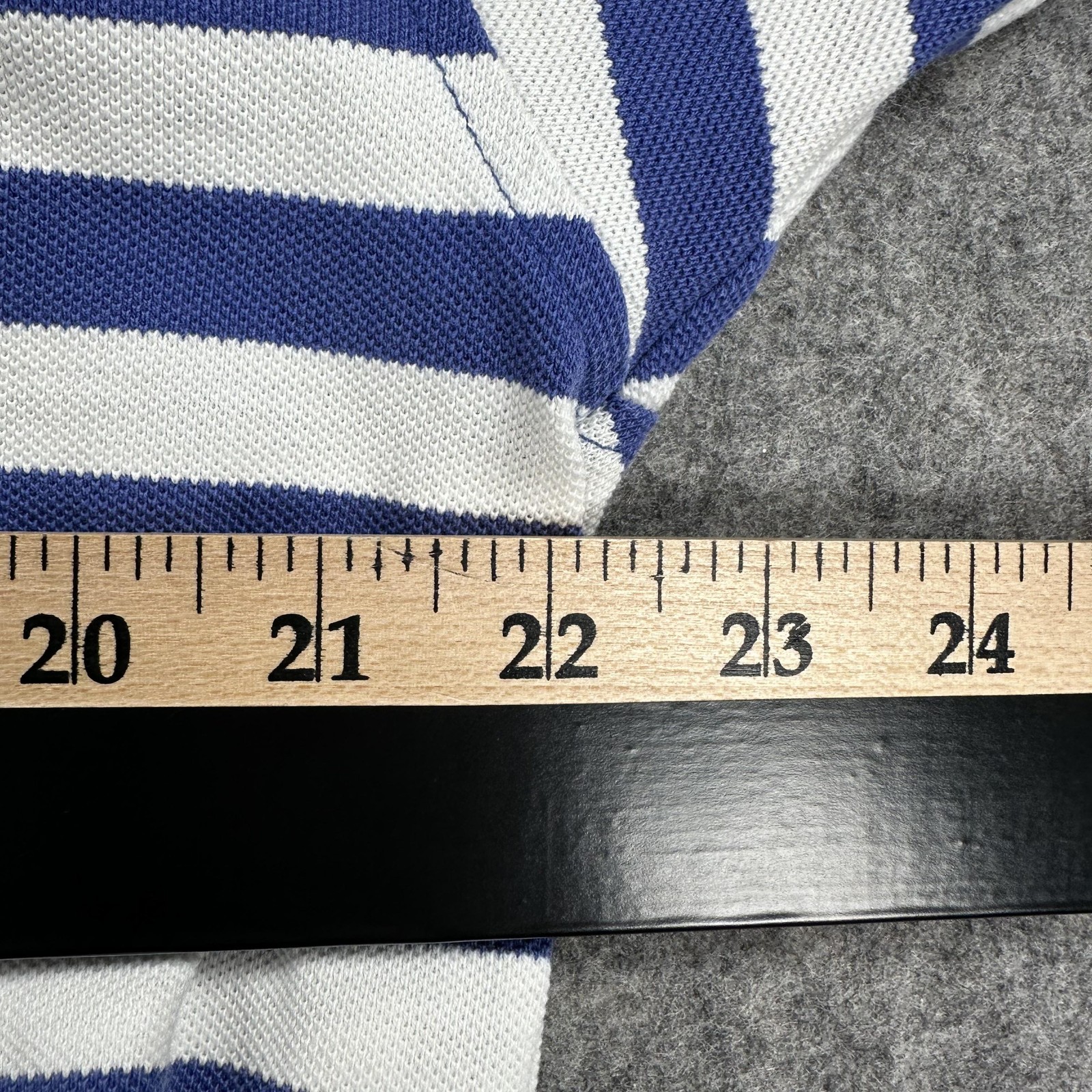 Brooks Brothers Polo Shirt Mens Large Blue White Stripe Golden Fleece Cotton thumbnail 11