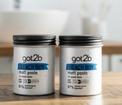 2-got2b Beach Boy Matt Paste 91% Naturally Derived Medium Hold Matte Look 100ml