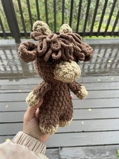 Soft Yarn Handmade Crochet Amigurumi Highland Cow Plushie Stuffed Animal 9  