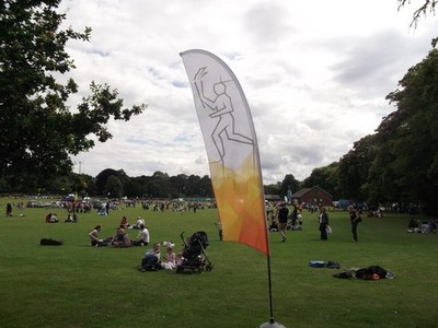 Foto A3 Fackelfahne, Faversham Freizeitgelände The Olympic Torch Rel c2012