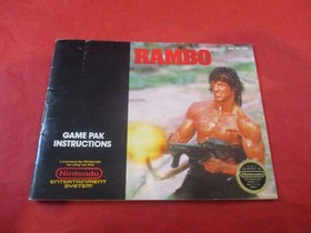 Rambo (Nintendo NES) COMPLETE w/ Manual, game, & **DAMAGED BOX**