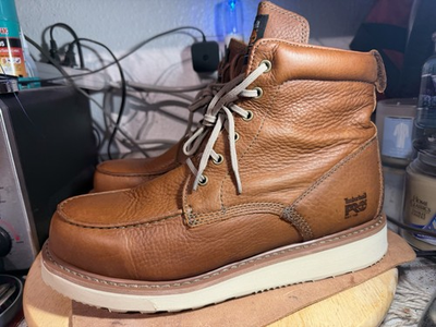 #ad Men#x27;s Timberland PRO Wedge 6quot; Work Boot SOFT TOE Brown Full Grain 53009 Sz 14 M $80.00