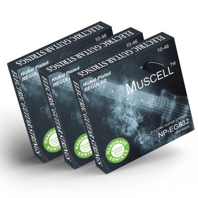 MUSCELL Electric Guitar Strings Handmade Nickel Plated Hex Steel Colorful Ball E