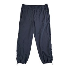 Chico's Zenergy Pants Size 1.5 US 10 Active Athleisure Blue Ruched Bungee Ankle