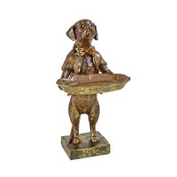 Dekofigur Hund Mit Schale H: 28 Cm - FrüHlingsdeko, Kartenhalter, Deko Osterdeko
