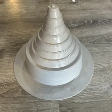 GRAY COLOR - PVC Universal Pipe Boot Roof Flashing  1"-8" Pipes / With Clamp