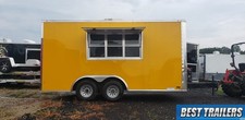 enclosed 8 x 16 concession trailer finsihed base model vending window black