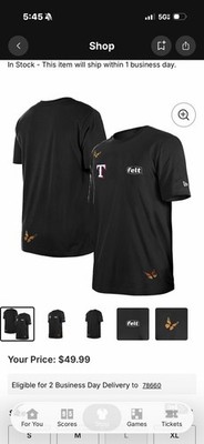 Texas Rangers New Era Felt Shirt (Medium)
