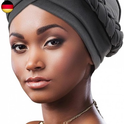 DRESHOW 1 Stück Afrikanischer Damen Turban Geflecht Kopfbedeckung Kopftücher C