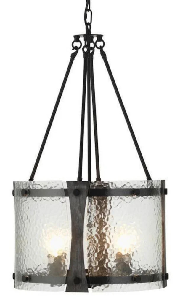 Ceiling Light Black Inger 4 Oaks Lighting 7611/4 BK