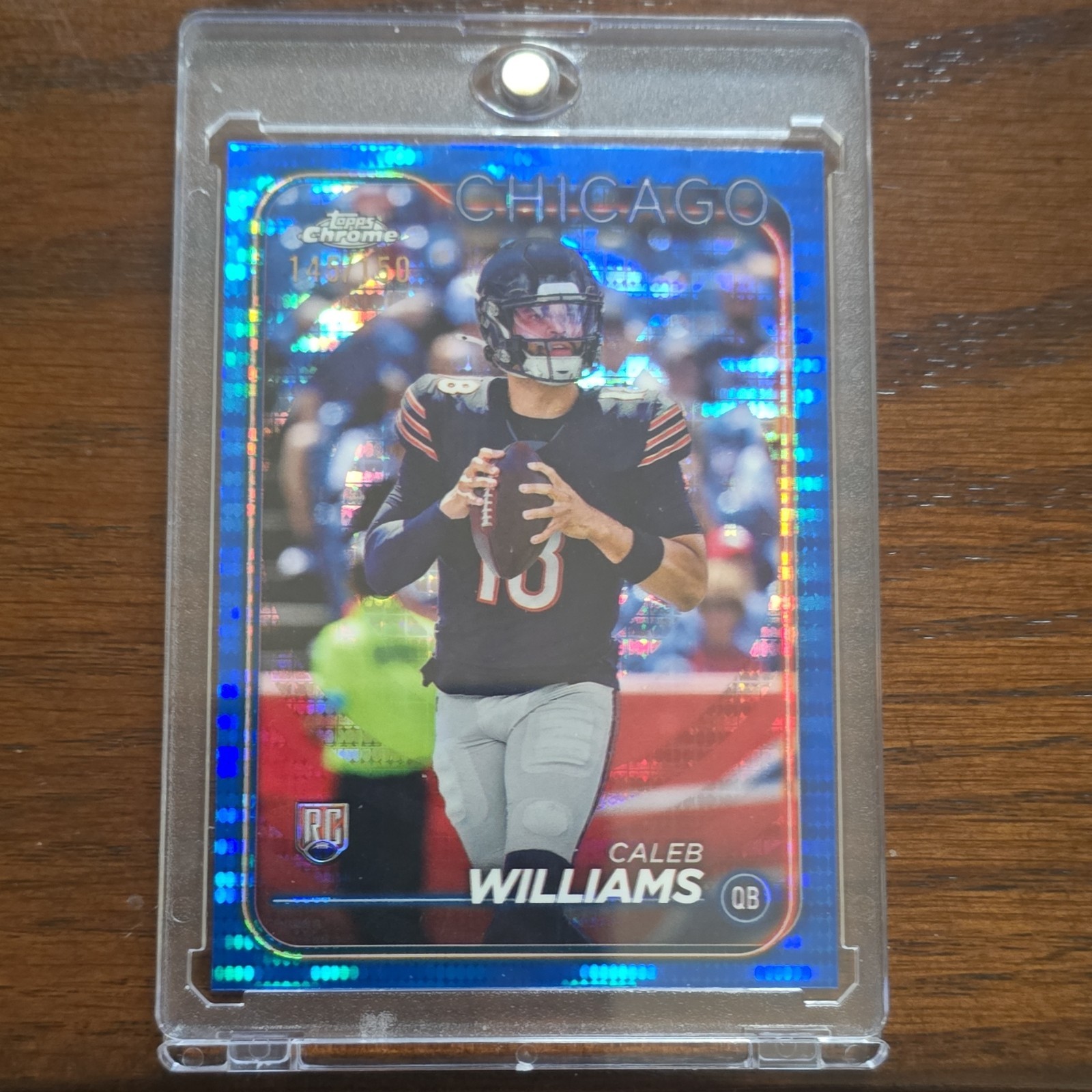 2024 Topps Chrome Caleb Williams RC Blue Sonar Refractor /150 #202 Bears