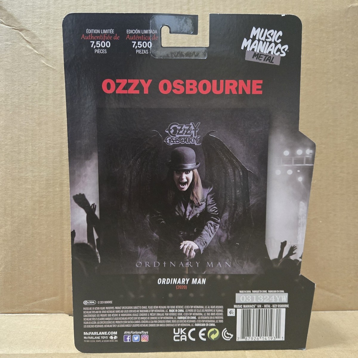 Ozzy Osbourne Action Figure McFarlane Toys Music Maniacs Metal