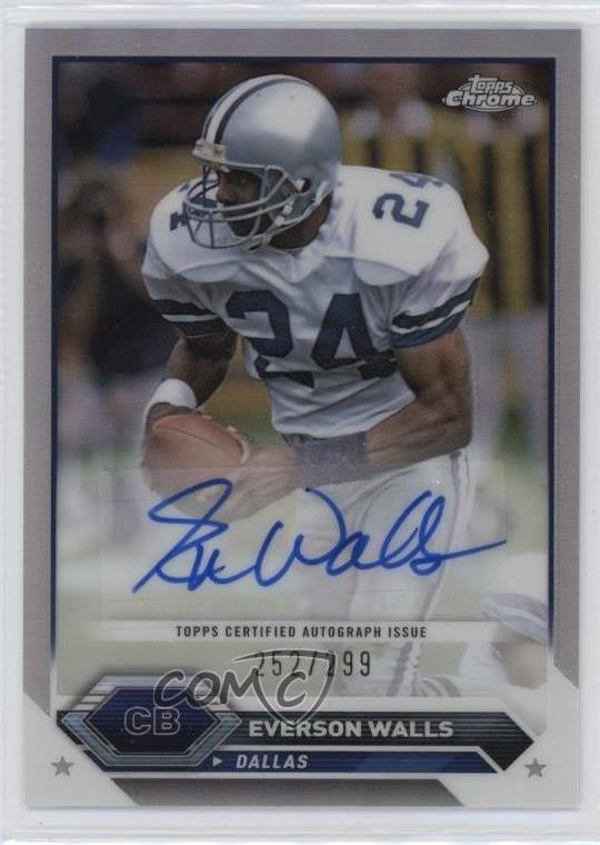 2023 Composite Topps Chrome Refractor 252/299 Everson Walls #TCA-EW Auto 3j7