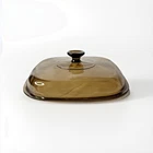 Corning Ware Pyrex Amber A12C Replacement Glass Lid 10" Square Casserole