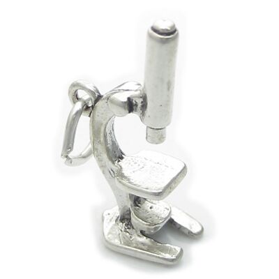 Mikroskop Sterlingsilber Charm 0,925 x1 Wissenschaft und Mikroskope Charms