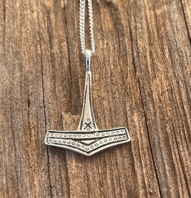 Kette Mjölnir Schmuck Wikinger Thorshammer Silber 925 Donar Frau Ukko Axt Tyr 44