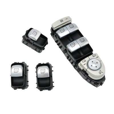 Silver Power Window Lift Switch For 2015-2018 C300 C350e C43 AMG C63 AMG GLC300