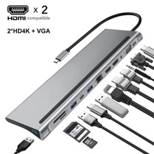 USB Multi-Hub Docking Station Type C Multi Hub Extension a Hdmi-Compatible Rj45