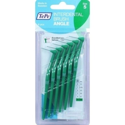 TEPE Angle Interdentalbürste 0,8 mm grün, 6 St PZN 07709032