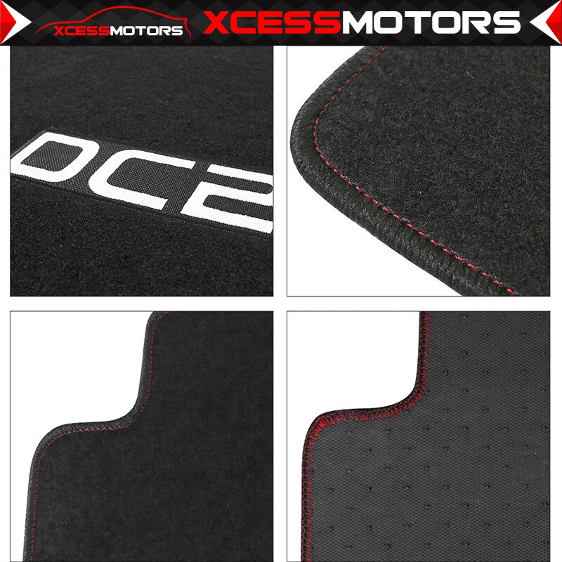 Alfombrillas de nailon negras con logotipo personalizado 94-01 Acura Integra DC OE Foto 4 de 4