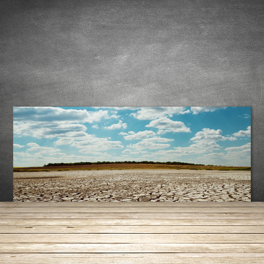 Crédence en verre trempé haut de gamme décor désert 125x50cm