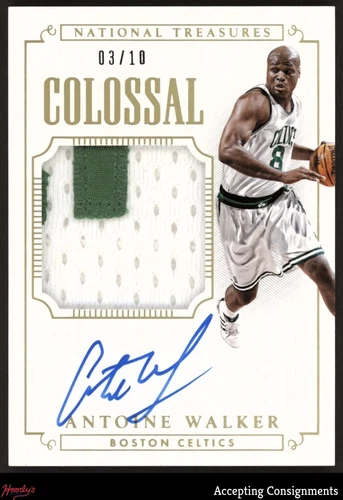 2014-15 Panini National Treasures Colossal Prime Antoine Walker PATCH AUTO 03/10