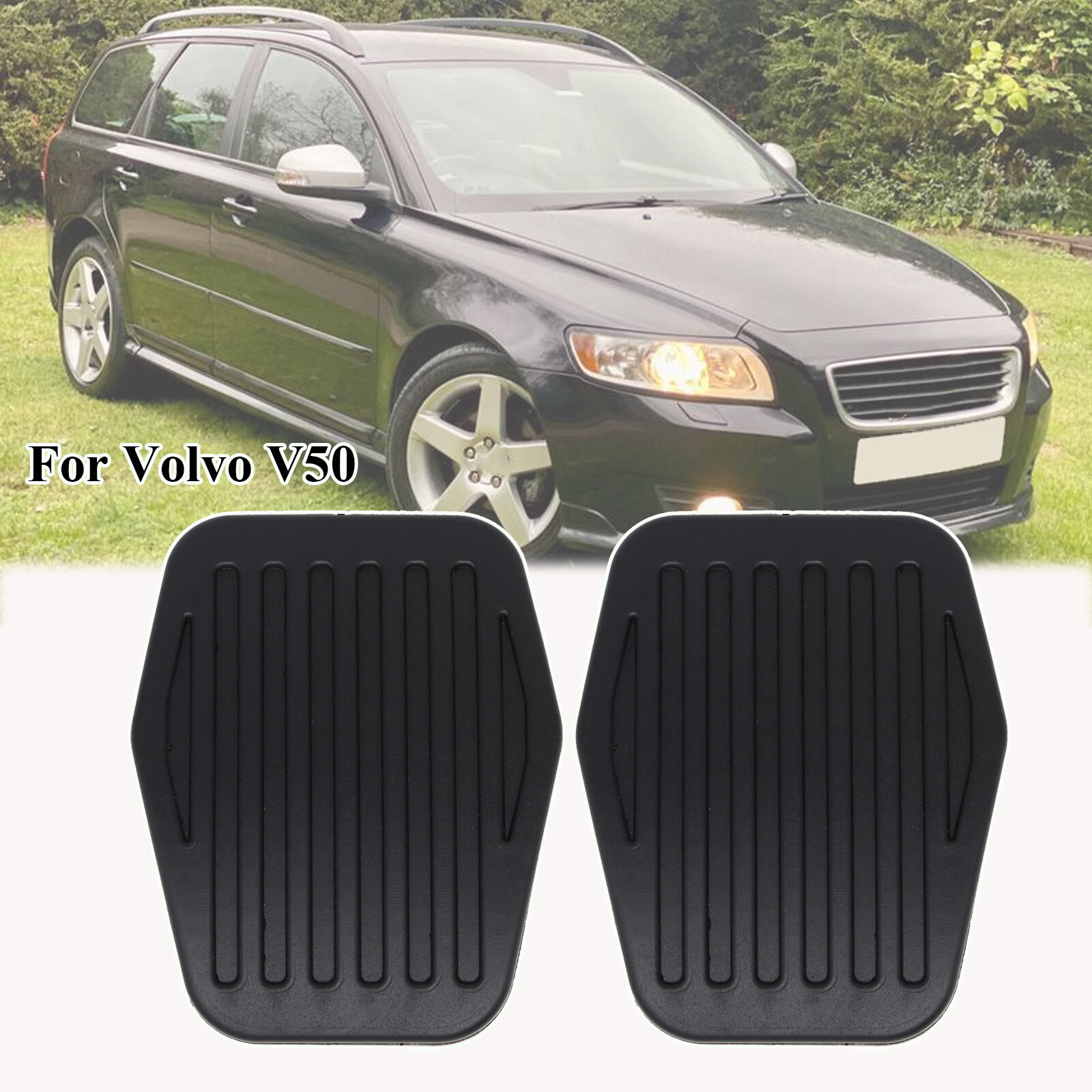 2 pezzi copri pedale freno e frizione in gomma per Volvo V50