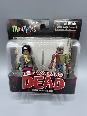 The Walking Dead Minimates Michonne, Zombie One Eyed Zombie | Series 2 Comic
