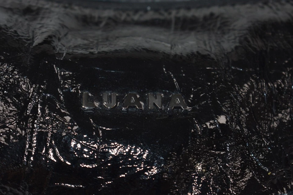 LUANA ЧЕРНЫЙ ЛАКИРОВАННАЯ КОЖА СУМКА С КОРОТКИМИ РУЧКАМИ ДАМСКАЯ СУМКА РАЗМЕР БОЛЬШОЙ НА ПРОДАЖУ - Изображение 4 из 4