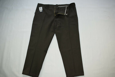 Herren Hose Outdoorhose Flat-Front Hose 100%Baumwolle Dunkelgrau ... Größe 30