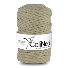 Geflochtene Baumwollkordel Kordel  Schnur Baumwolle 5mm100m Farbe Hellbeige