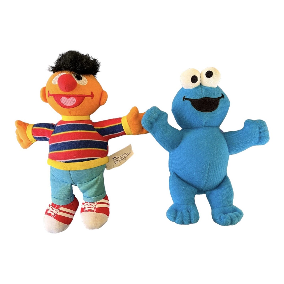 Ernie 8” and Cookie Monster 7” Sesame Street Plush Fisher Price
