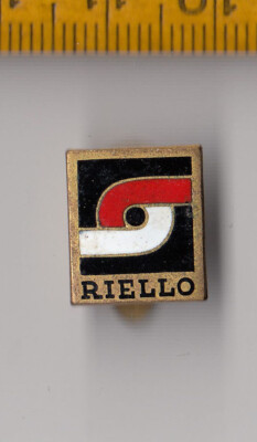 Vintage Emaille RIELLO Gasbrenner Knopfloch Revers Abzeichen Werkzeuge Italien Lorioli