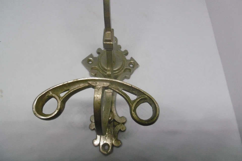 porte manteau ancien bronze nickelé art nouveau - Photo 2/4