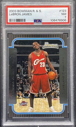 2003-04 Bowman Rookies & Stars LeBron James Rookie PSA 7 Cavaliers #123 RC