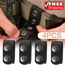 4 Pieces Duty Belt Keeper with Double Snap Tactical Belt for 2''-2.25" Wide Belt