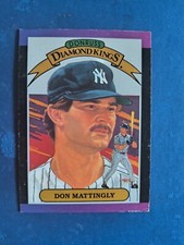 Don Mattingly baseball card- Diamond Kings- purple and black card 