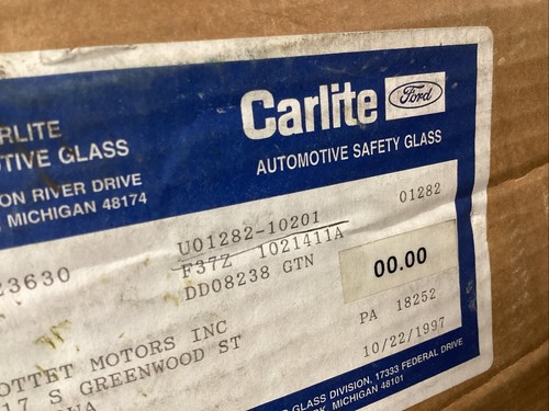 NOS 1993-1997 FORD RANGER FRONT LEFT DRIVER DOOR GLASS WINDOW F37Z-1021411-A - Picture 13 of 15