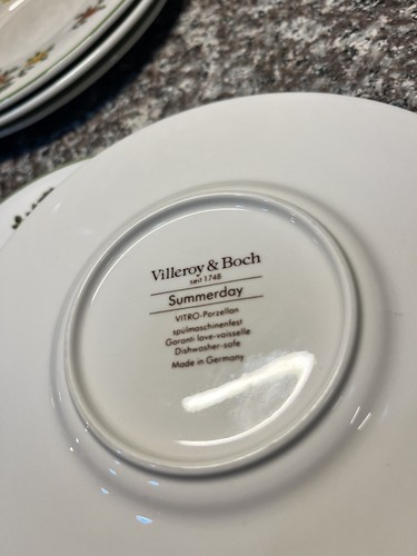 Lot Of 5 VILLEROY & BOCH Germany SUMMER DAY Salad Plate(s) 8 1/2" - Picture 4 of 5