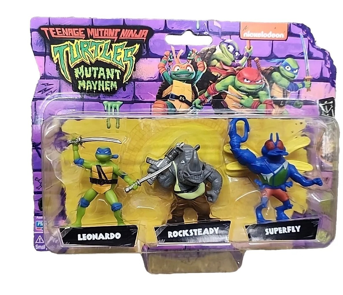 TMNT Mutant Mayhem Turtles Mini Pack 2023 Set of 3 Leonardo