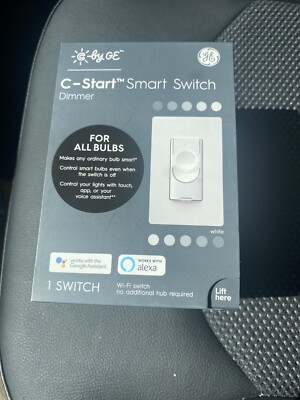 C-Start Smart Switch Dimmer by GE works with Alexa + Google assistant Wi-Fi NIB