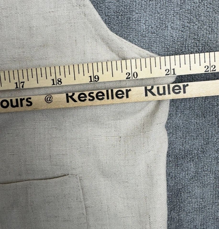 Chaleco estilo Avon vintage para mujer 1X bolsillos marfil 4 botones sin mangas hecho en EE. UU. Foto 4 de 4