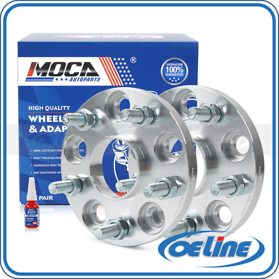 2x Silver Wheel Spacers | 5x114.3 5x4.5'' Hubcentric 60.1 Hub | 12x1.5 Stud