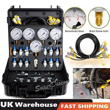 Hydraulic Pressure Test Kit 600bar 5 Gauge 13 Couplings 14 Tee Connectors 5 Hose