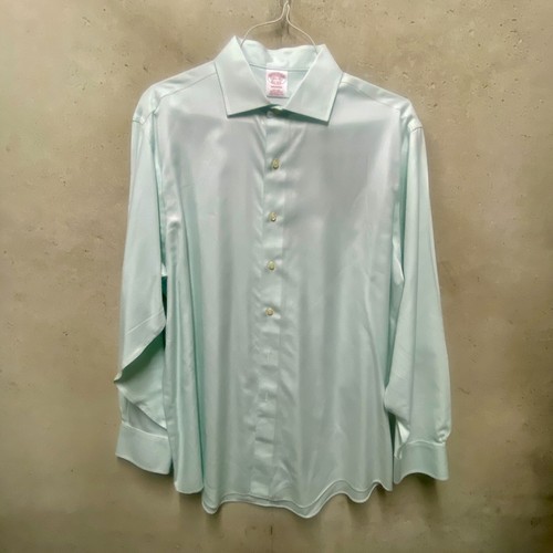 Brooks Brothers Light Lime Green 100% Cotton Dress Shirt Mint Cond Sz 16.5-35 - Picture 2 of 7
