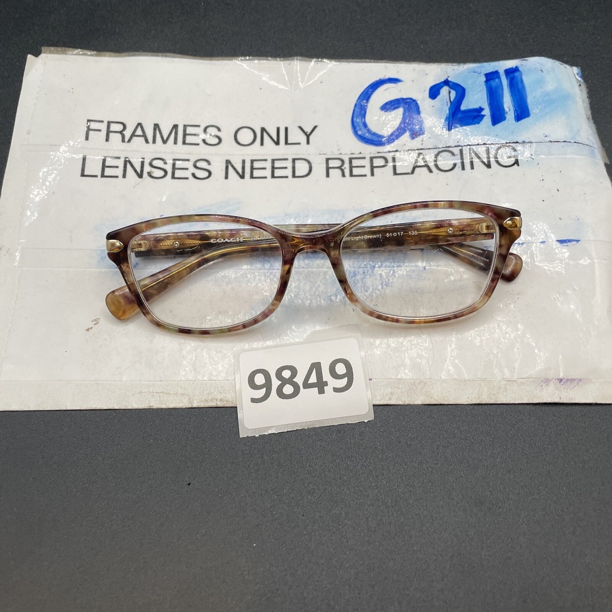 COACH Eyeglasses HC6065 5287 Confetti Light Brown Frame 51  display picture 2