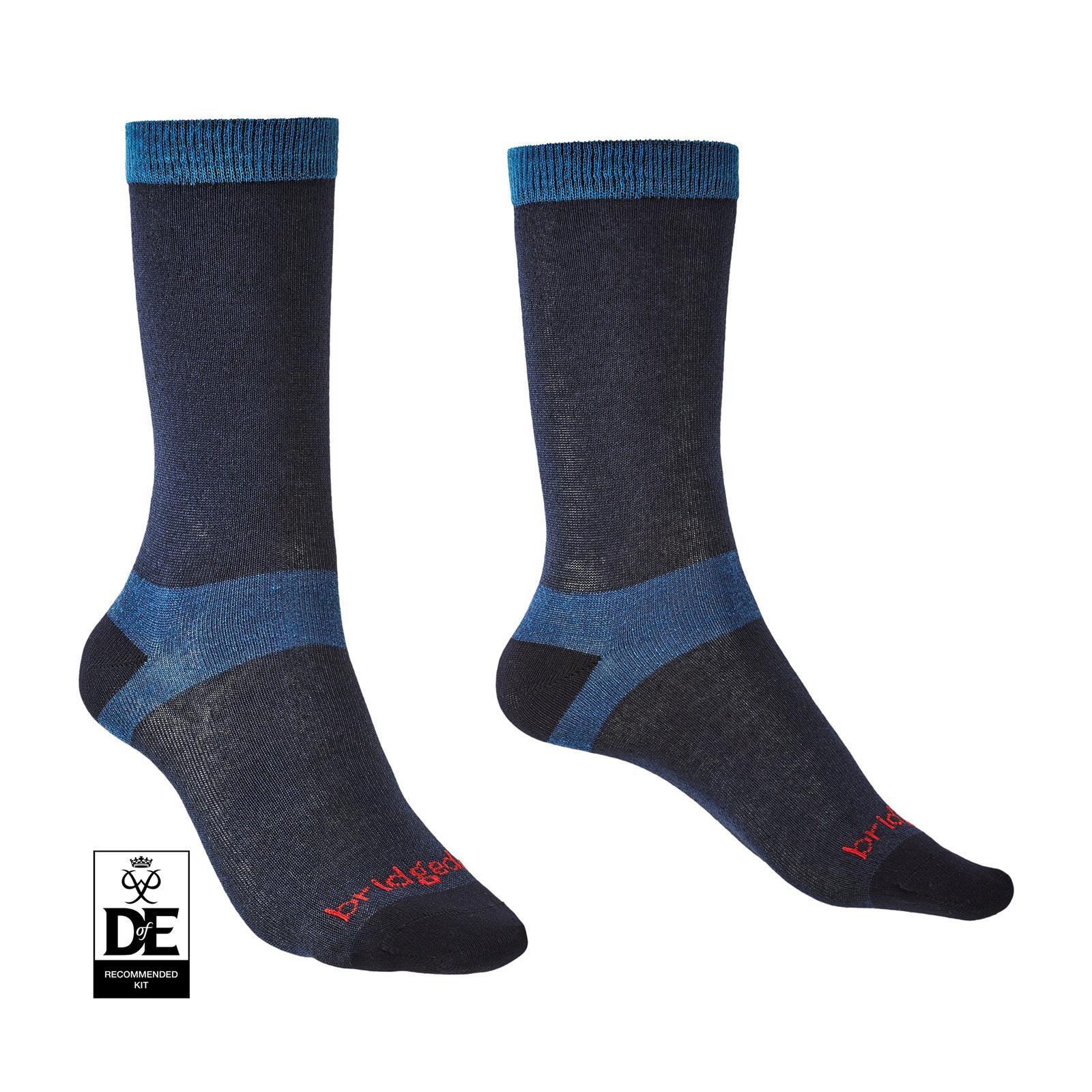 Bridgedale Socks Womens Liner Base Layer Coolmax 2 Pack Navy 710605